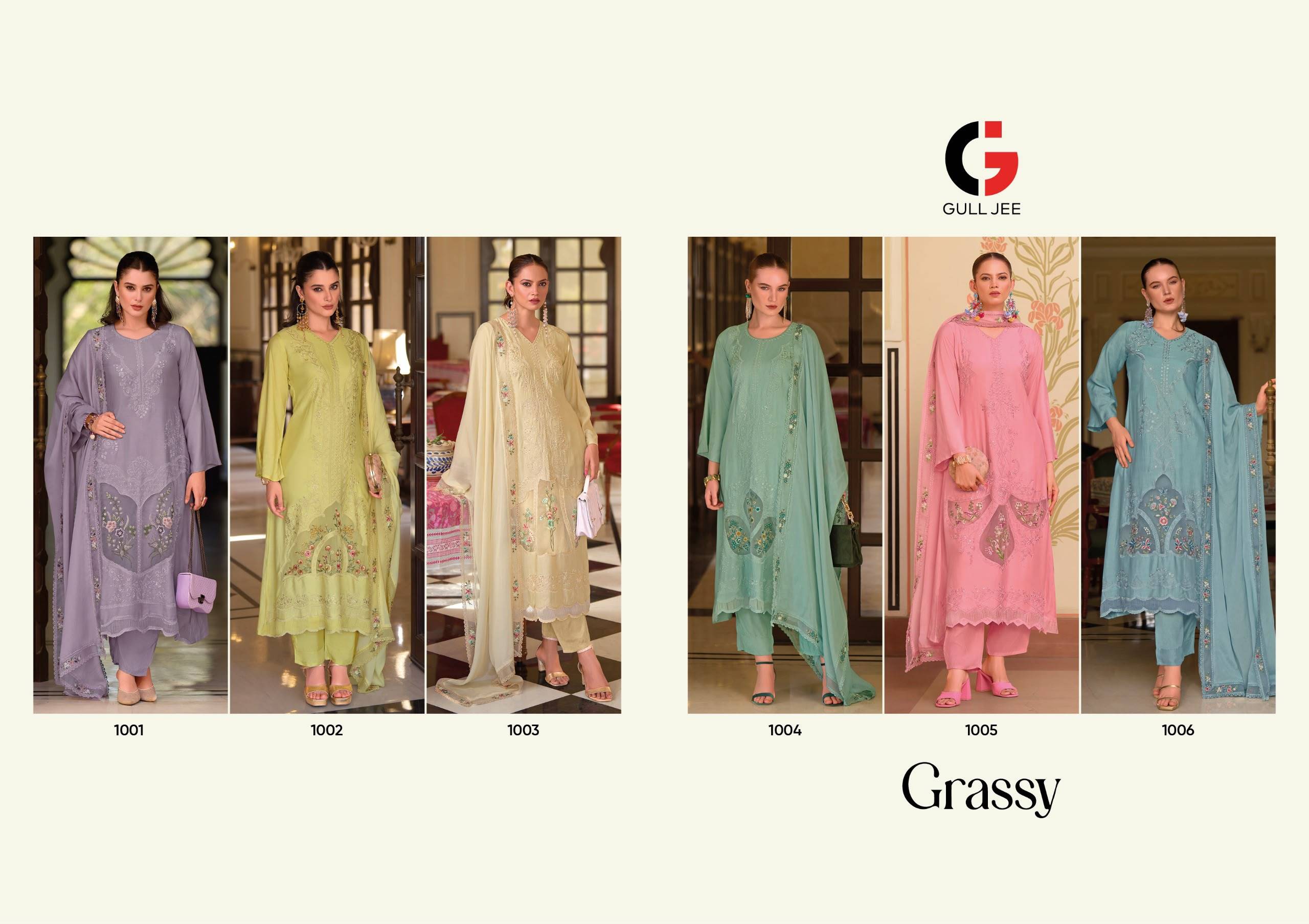 GRASSY BY DEEPSY SUITS 1001 To 1006 Series Series Indian Traditional casual wear Pakistani Viscose muslin dresses At Wholesale Price